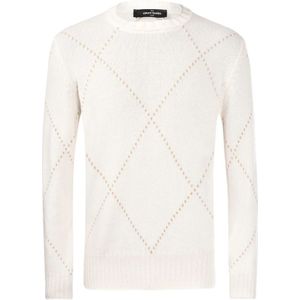 Gran Sasso, Heren, Truien, Wit, Maat: M Wol,