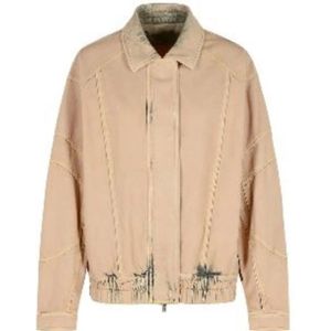 Golden Goose, Dames, Jassen, Beige, Maat: XS Zijde,