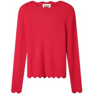 Pom Amsterdam, Dames, Truien, Rood, Maat: S Viscose,