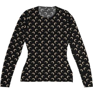 Marine Serre, Dames, Tops, Veelkleurig, Maat: L Jersey,