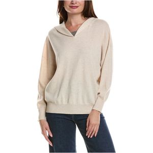 Brunello Cucinelli, Dames, Sweatshirts & Hoodies, Beige, Maat: XL