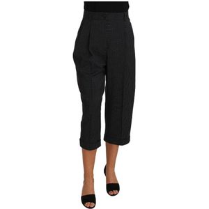 Dolce & Gabbana, Dames, Broeken, Zwart, Maat: S