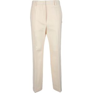 Sportmax, Dames, Broeken, Oranje, Maat: S Wol,