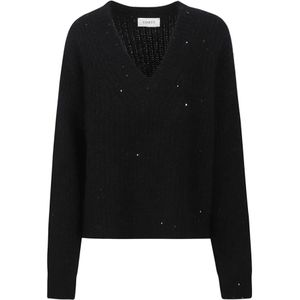 Laneus, Dames, Truien, Zwart, Maat: 2XS Wol,