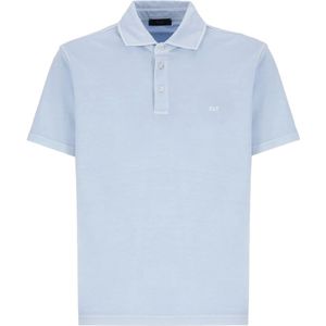 Fay, Heren, Tops, Blauw, Maat: 2XL Katoen,