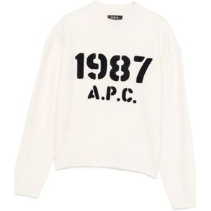 A.p.c., Dames, Truien, Wit, Maat: XS Wol,