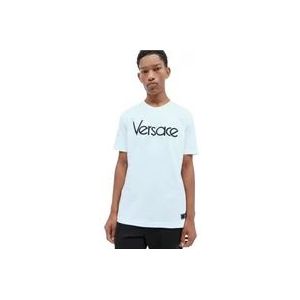 Versace 1978 Logo T-Shirt , White , Heren , Maat: 2XL