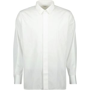 Saint Laurent, Heren, Overhemden, Wit, Maat: L Katoen,