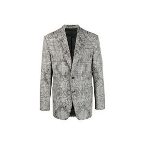 Versace Barokprint Blazer , Black , Heren , Maat: L