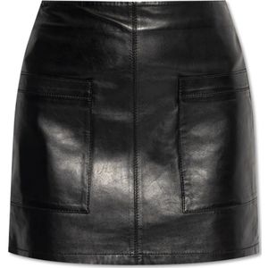 Zadig & Voltaire, Dames, Rokken, Zwart, Maat: M Leer,