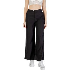 Only - Onlcaro HW Linen - Broek - Zwart - Viscose