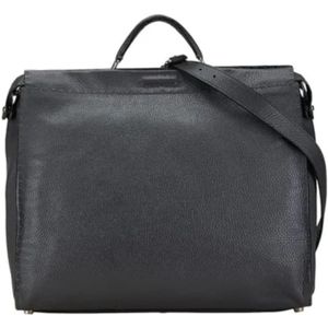 Fendi Vintage, Dames, Pre-owned, Zwart, Maat: ONE Size Leer,