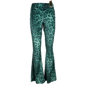 Alberto Audenino, Dames, Broeken, Groen, Maat: L Spandex,