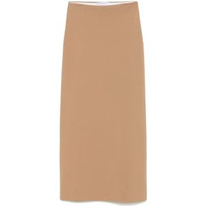 Max Mara, Dames, Rokken, Beige, Maat: XS Viscose,