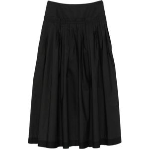 Lanvin, Dames, Rokken, Zwart, Maat: XS Leer,