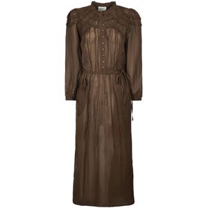 Marant étoile, Dames, Jurken, Bruin, Maat: XS Katoen,