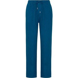 Vilebrequin, Heren, Broeken, Blauw, Maat: S Linnen,