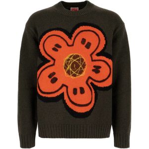 Kenzo, Heren, Truien, Groen, Maat: L Wol,