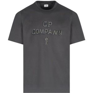 C.p. Company, Heren, Tops, Grijs, Maat: 2XL Katoen,