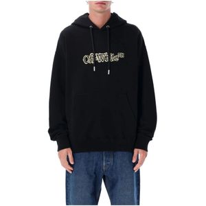 Off White, Heren, Sweatshirts & Hoodies, Zwart, Maat: M Katoen,