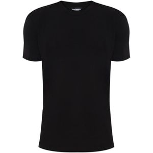 Dsquared2, Heren, Tops, Zwart, Maat: M Katoen,