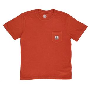 Element, Heren, Tops, Bruin, Maat: S Katoen,