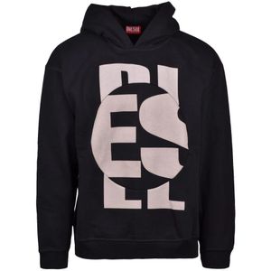 Diesel, Heren, Sweatshirts & Hoodies, Zwart, Maat: M Katoen,