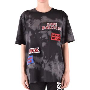 Love Moschino, Dames, Tops, Zwart, Maat: 2XS Katoen,