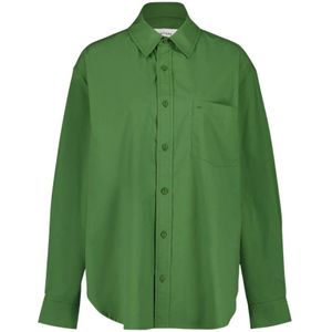 Matteau, Dames, Blouses & Shirts, Groen, Maat: XL Katoen,