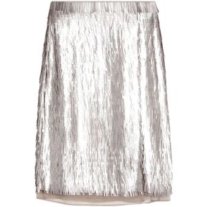 Róhe, Dames, Rokken, Grijs, Maat: 2XS Poliester,