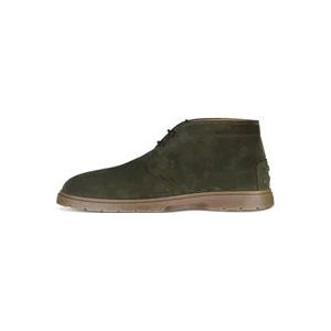 Tod's Elegante Suède Desert Laarzen , Green , Heren , Maat: 44 1/2 EU