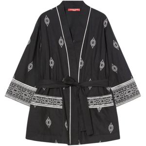 Marina Rinaldi, Dames, Blouses & Shirts, Zwart, Maat: 4XL Katoen,