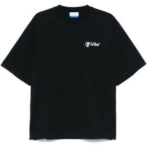 Off White, Heren, Tops, Zwart, Maat: XS Katoen,