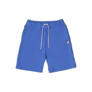 Autry Katoenen Jersey Trekkoord Shorts , Blue , Heren , Maat: L
