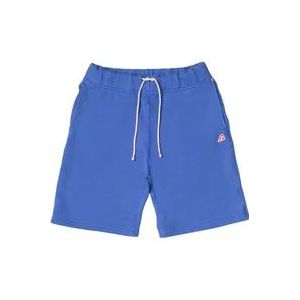 Autry Katoenen Jersey Trekkoord Shorts , Blue , Heren , Maat: S