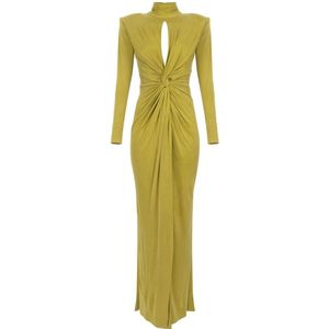 Elisabetta Franchi - Red Carpet Dress - Groen - Jerseyjurk