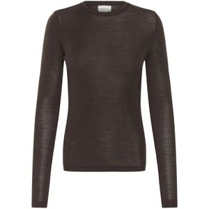 Gestuz, Dames, Tops, Bruin, Maat: XL Wol,