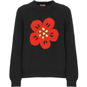 Kenzo, Dames, Truien, Zwart, Maat: M Wol,