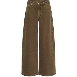 My Essential Wardrobe, Dames, Jeans, Bruin, Maat: 4XS L32 Katoen,