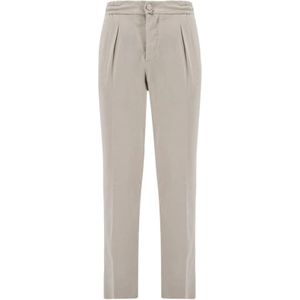 Kiton, Heren, Broeken, Beige, Maat: W32