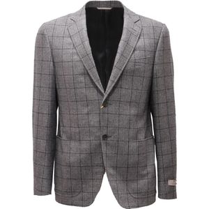 Canali, Heren, Jassen, Grijs, Maat: M Wol,