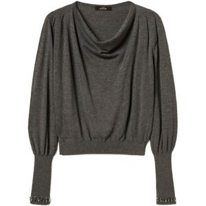 Actitude, Dames, Truien, Grijs, Maat: S Leer,