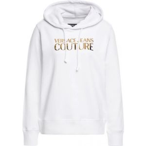 Versace Jeans Couture, Dames, Sweatshirts & Hoodies, Wit, Maat: L Katoen,