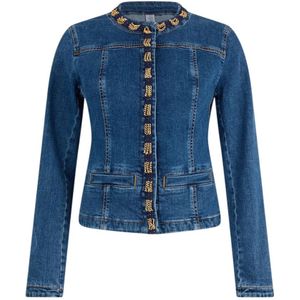 Liu Jo, Dames, Jassen, Blauw, Maat: M Katoen,