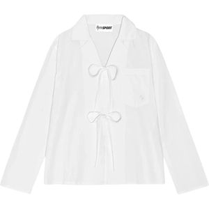 Opéra Sport, Dames, Blouses & Shirts, Wit, Maat: L Katoen,