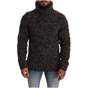 Dolce & Gabbana, Heren, Truien, Grijs, Maat: S Wol,