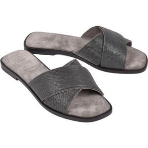 Brunello Cucinelli, Dames, Schoenen, Grijs, Maat: 40 EU Suède,