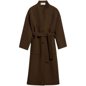 Vanessa Bruno, Dames, Mantels, Bruin, Maat: S Wol,