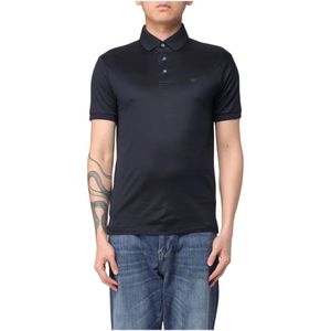 Emporio Armani, Heren, Tops, Blauw, Maat: XL Katoen,