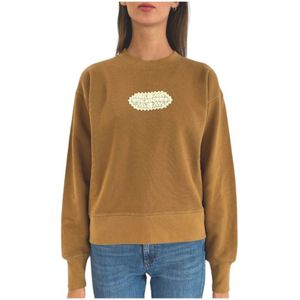 Roy Roger's, Dames, Sweatshirts & Hoodies, Bruin, Maat: M Katoen,